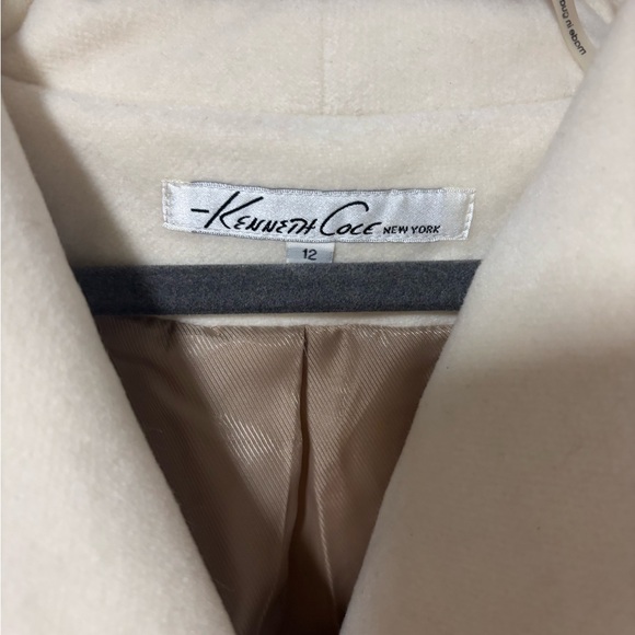 Kenneth Cole Women's Cream Coat - Picture 2 of 4
